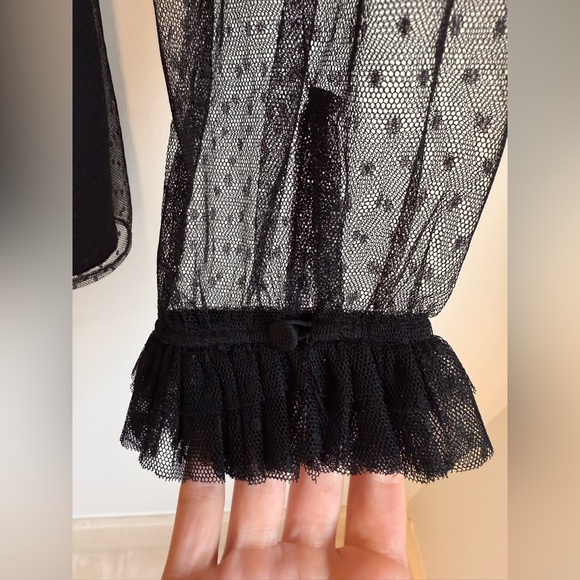 J Crew NWT Ruffle-trim top in dot tulle - Picture 4 of 6